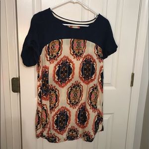 Short sleeved Anthropologie Tunic shirt